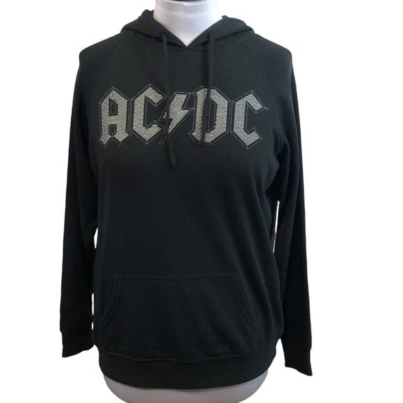 Vinyl Icons/Torrid Dark Gray‎ Hoodie AC/DC Back In Black Womens SZ 00/L (10)8 - Picture 1 of 4